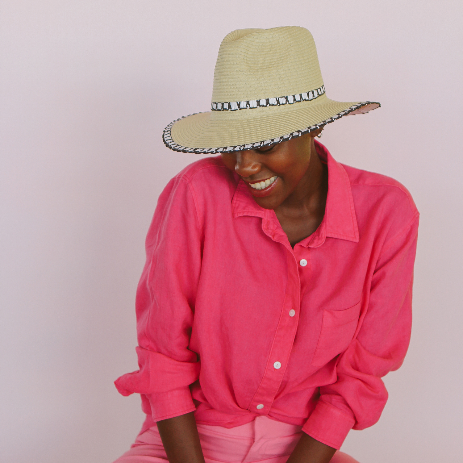 Pink fedora hat sales womens